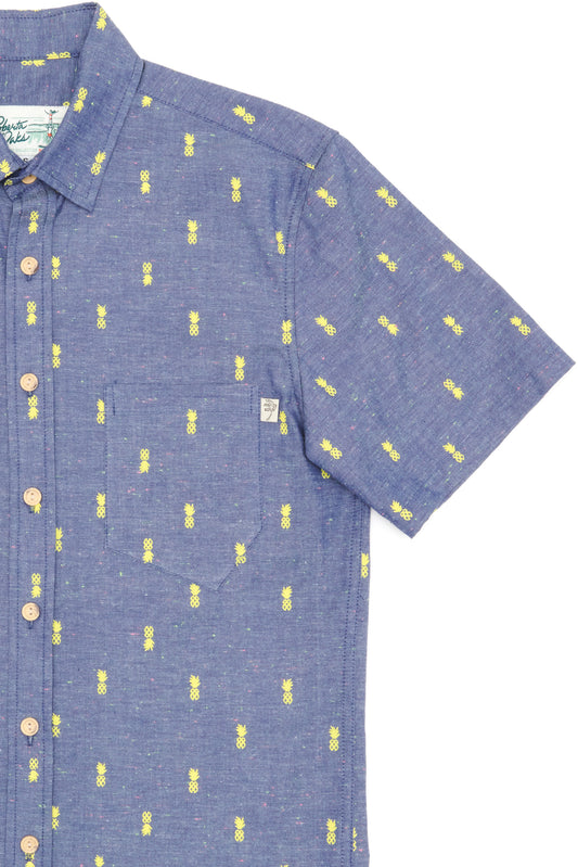 Pineapple Pop Chambray - Royal