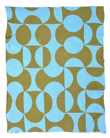 PUZZLE THROW - CORNFLOWER + MOSS