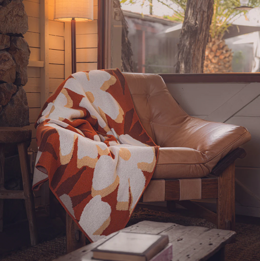 DESERT FLOWER THROW - SAFFRON