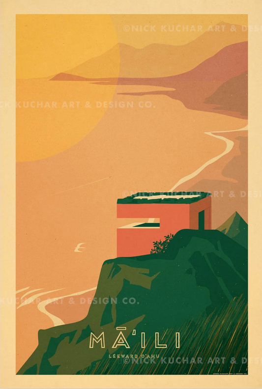 Maili Travel Print by Nick Kuchar