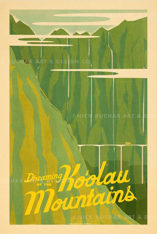 Ko'olau Travel Print by Nick Kuchar