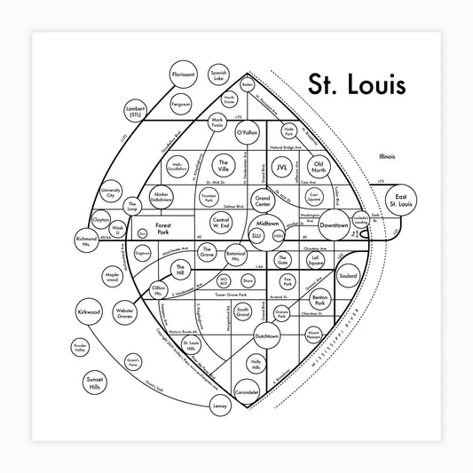 St. Louis Letterpress Print