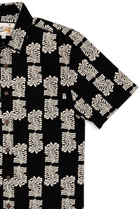 Woodblock Fern Black
