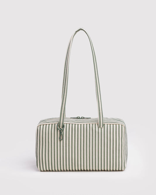 NYLON BOWLER BAG - SAGE STRIPE