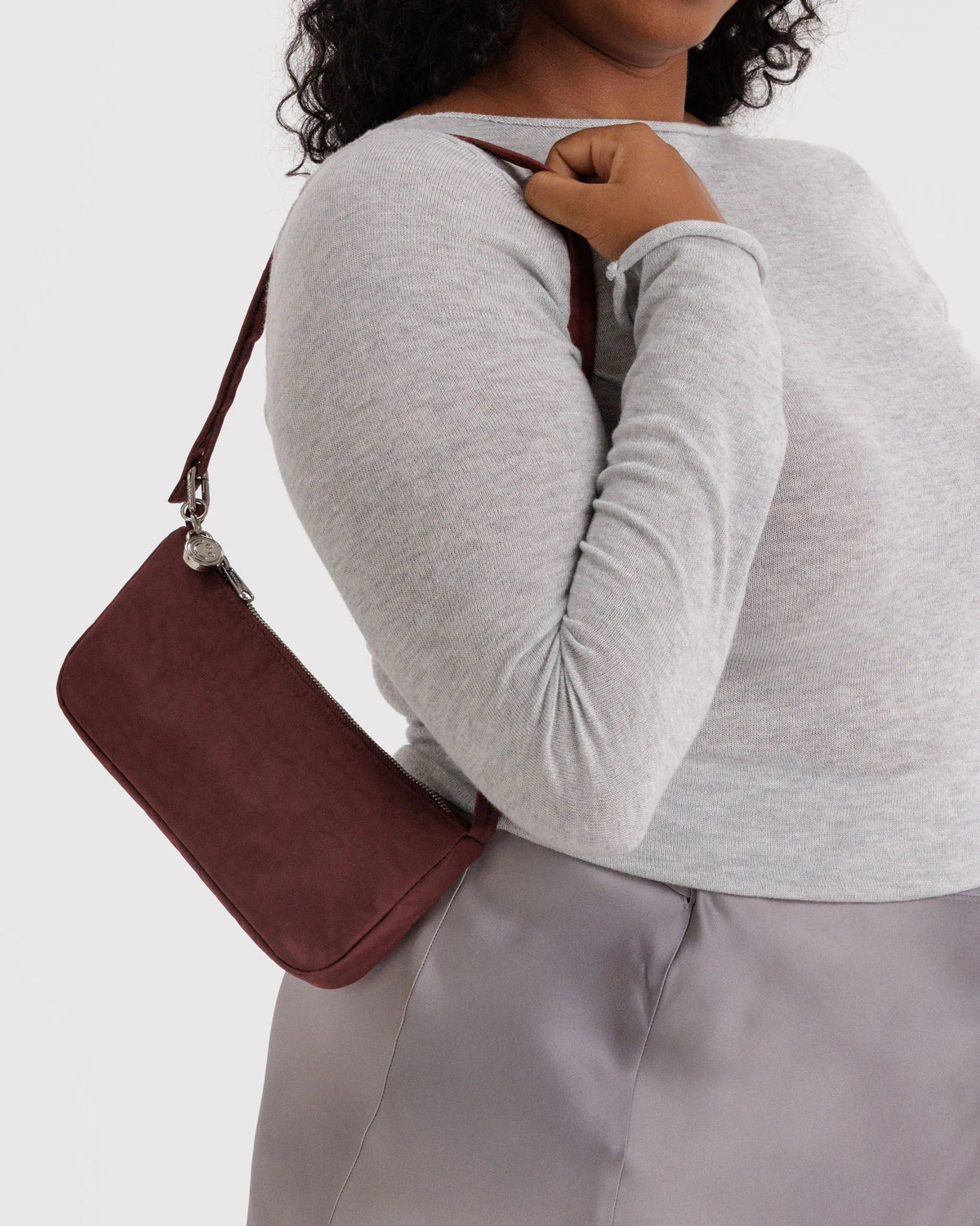 NYLON POUCHETTE - MAHOGANY