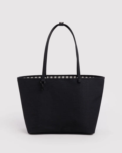 LARGE NYLON REVERSIBLE TOTE - BLACK MIX
