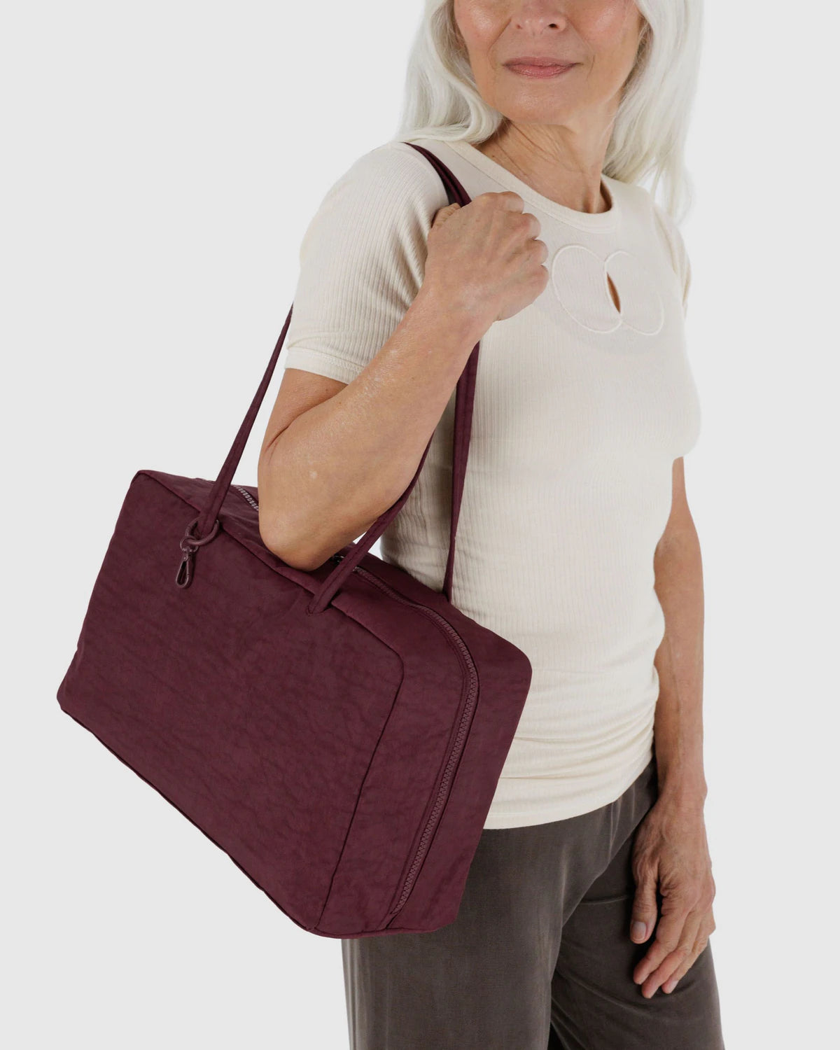 MEDIUM NYLON BOWLER BAG - MAGOHANY
