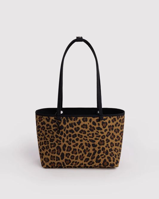 MEDIUM NYLON REVERSIBLE TOTE - LEOPARD MIX