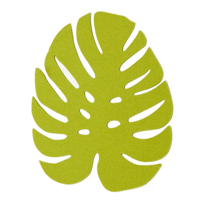 Wool Monstera Trivet- Pistachio
