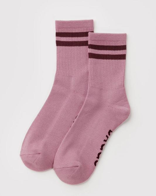 RIBBED SOCKS - WILD PLUM STRIPE