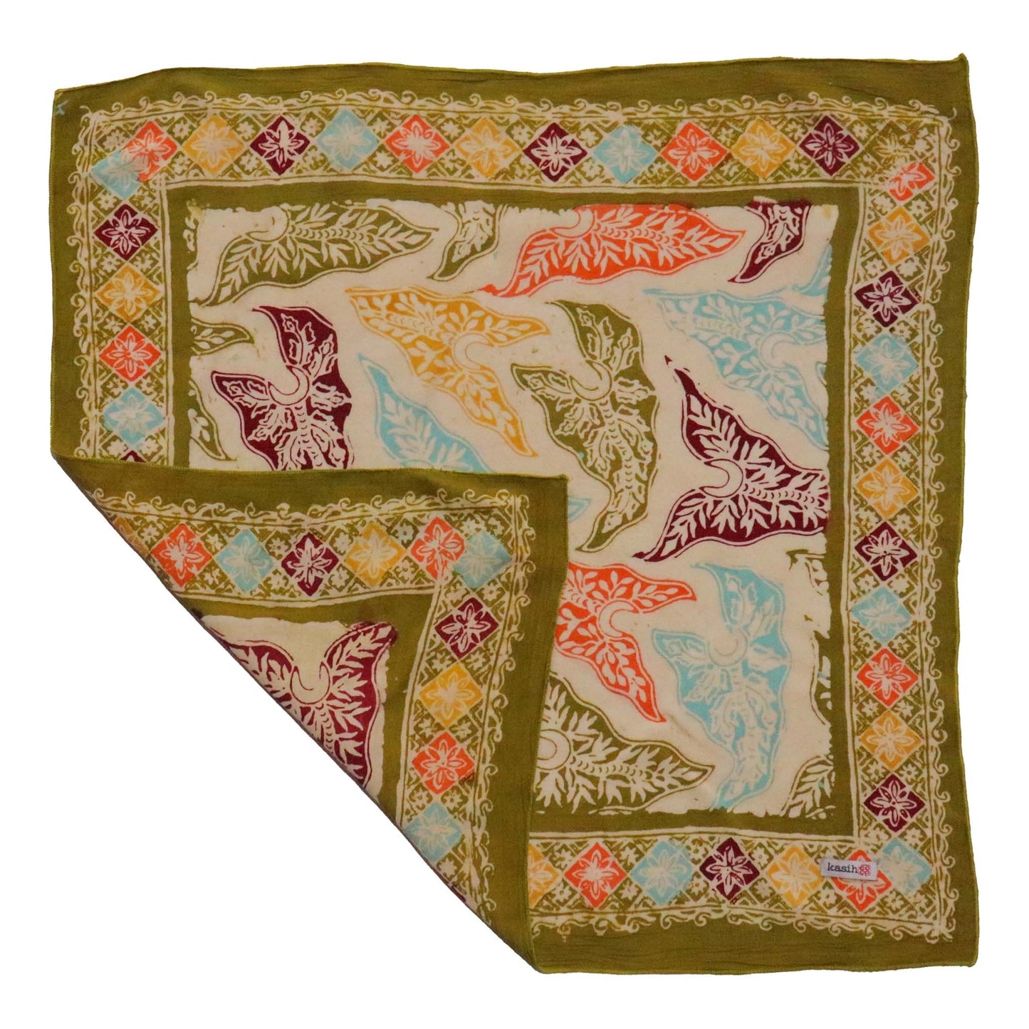 Batik Bandana - Tropical Taro Tapestry