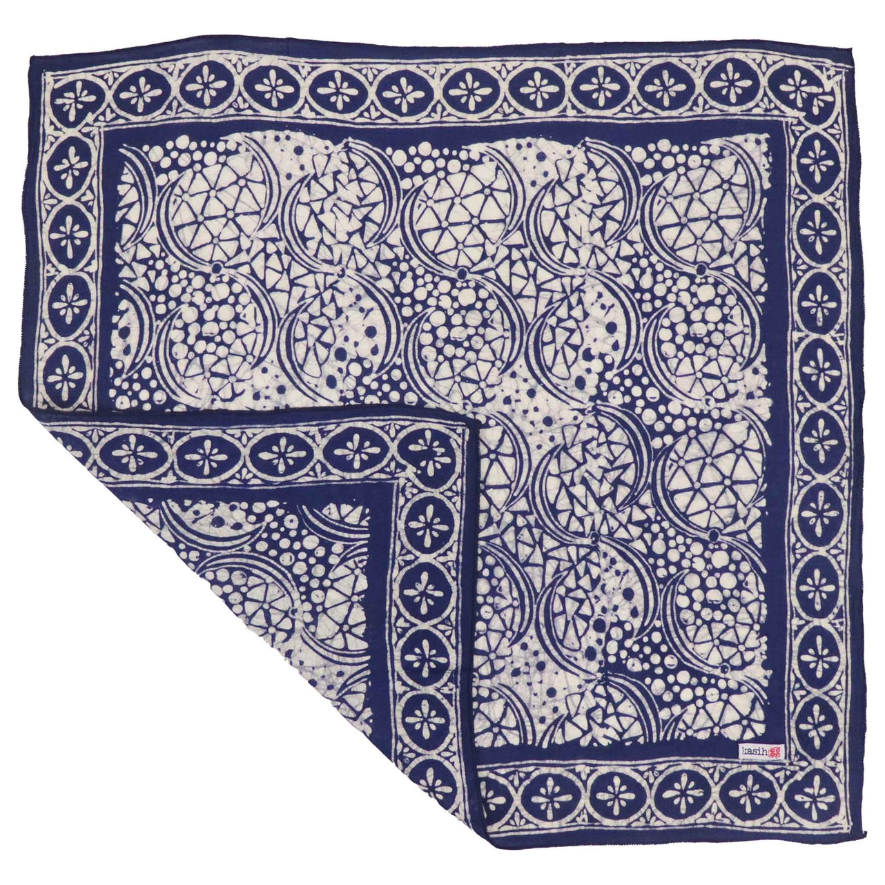 Batik Bandana - Blue Geometric
