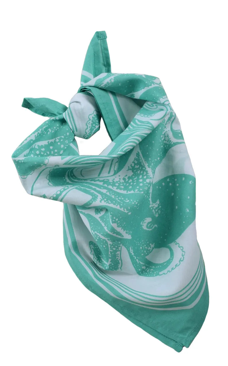 Bandana Octopus Mint Green