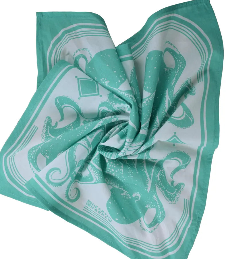 Bandana Octopus Mint Green