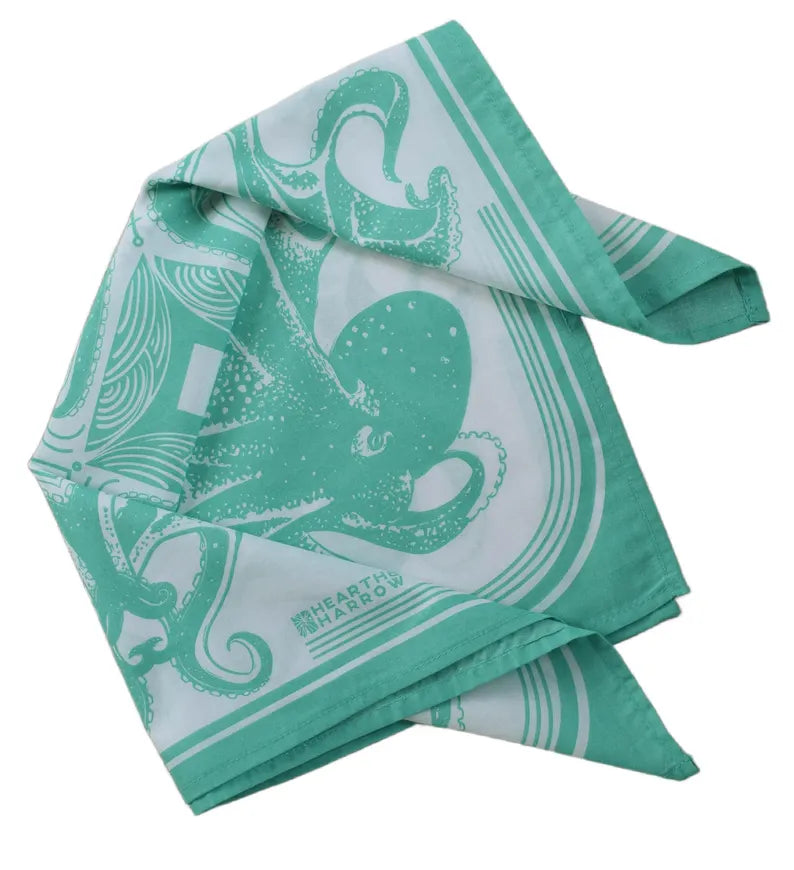 Bandana Octopus Mint Green