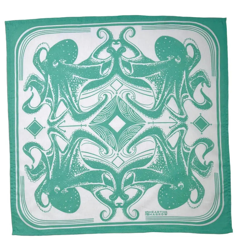 Bandana Octopus Mint Green