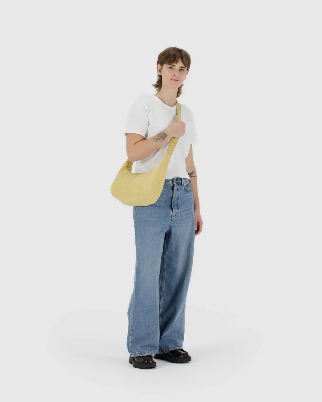 Nylon Crescent Bag - Medium Butter