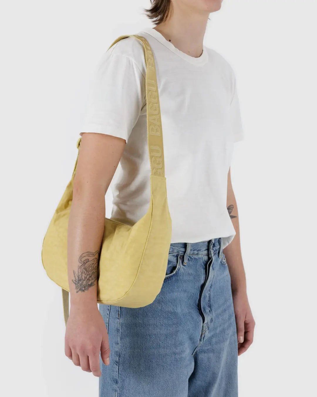 Nylon Crescent Bag - Medium Butter