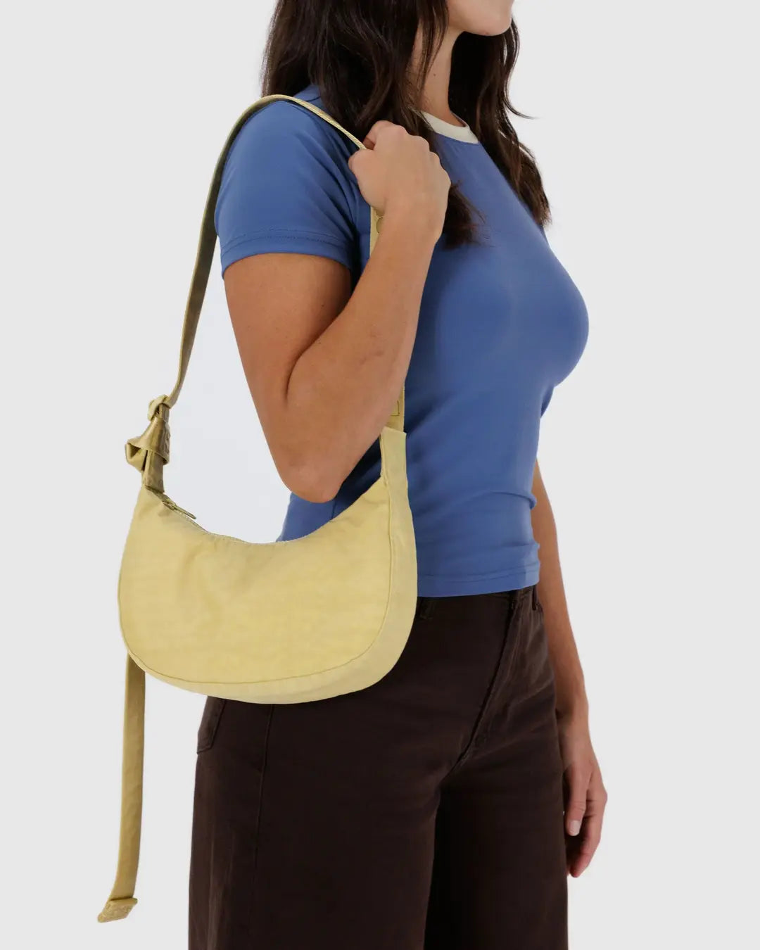 Nylon Crescent Bag - Small Butter