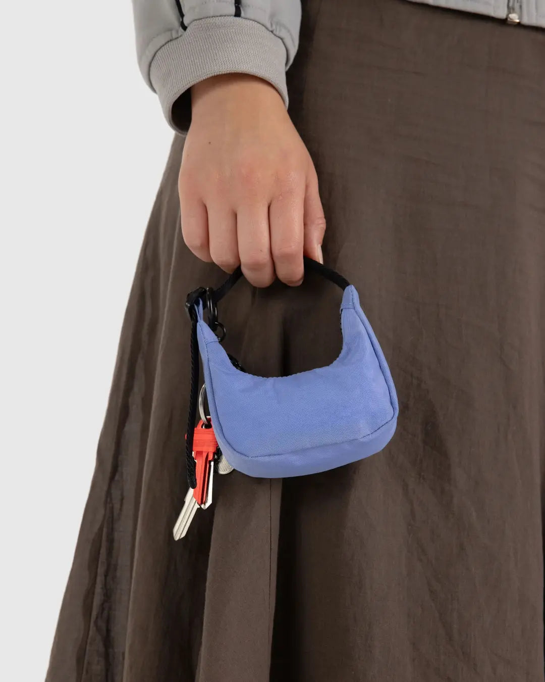 Crescent Bag Charm- Cornflower