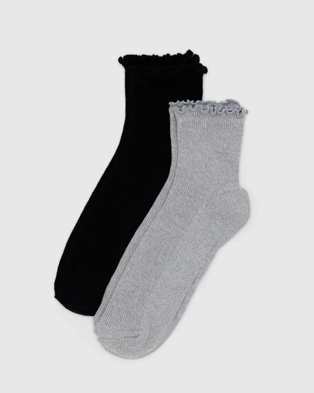 Lettuce Socks - Grey + Black
