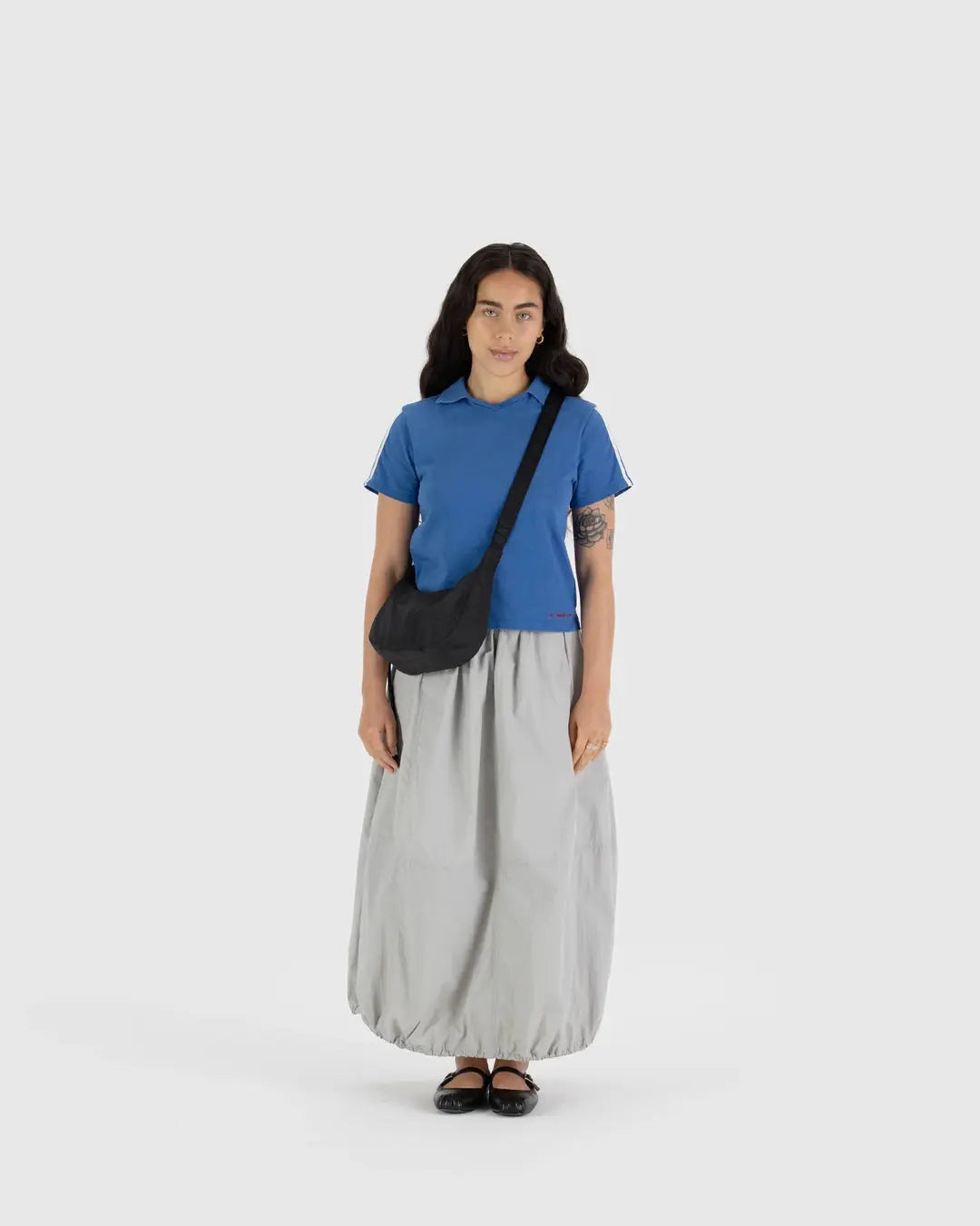 Nylon Crescent Bag - Black