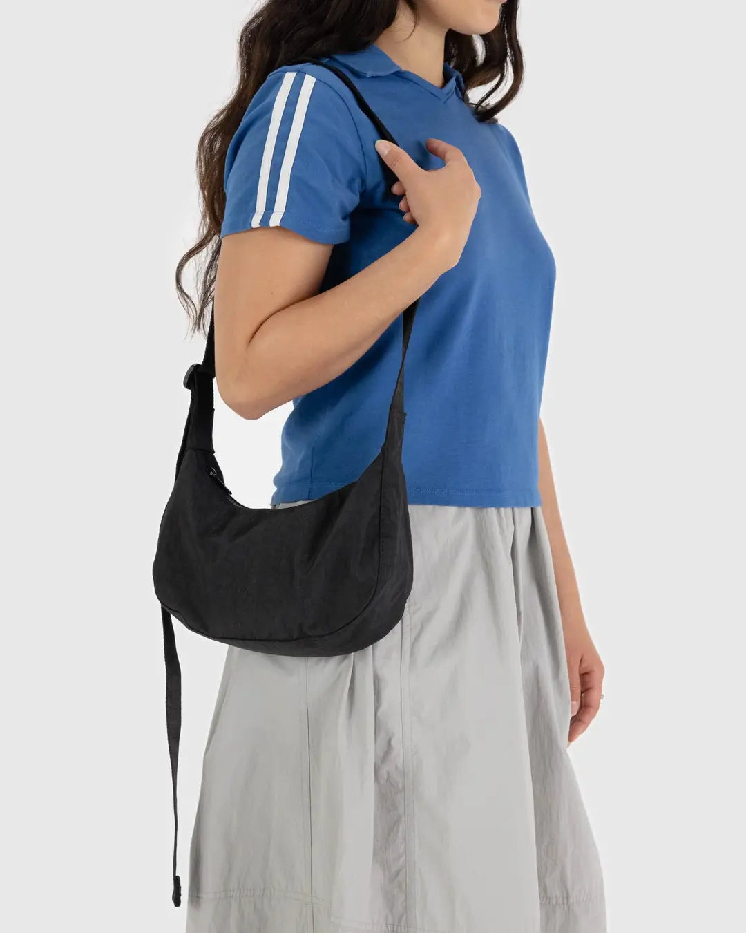 Nylon Crescent Bag - Black