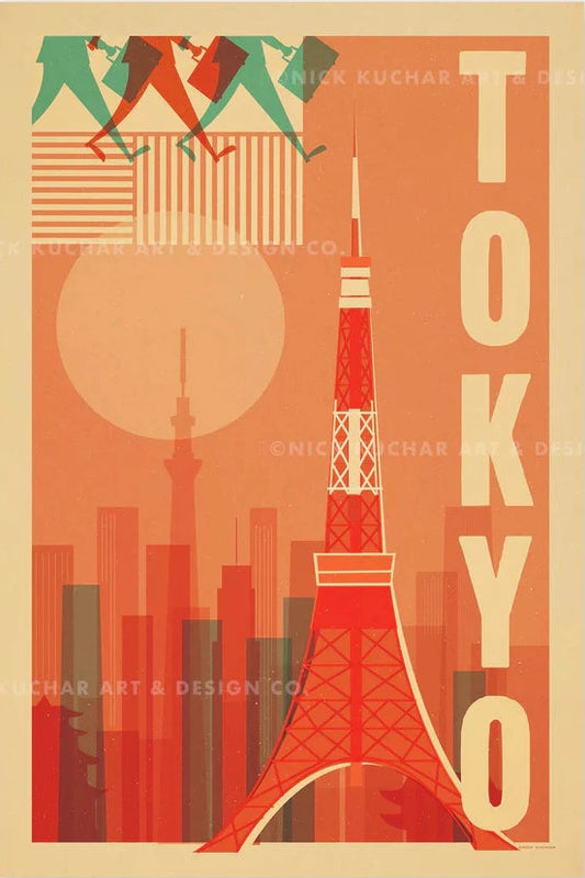 Tokyo Travel Print by Nick Kuchar