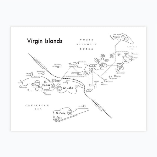 Virgin Islands Letterpress Print