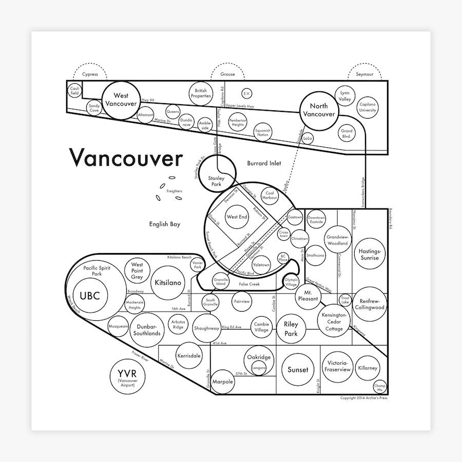 Vancouver Letterpress Print