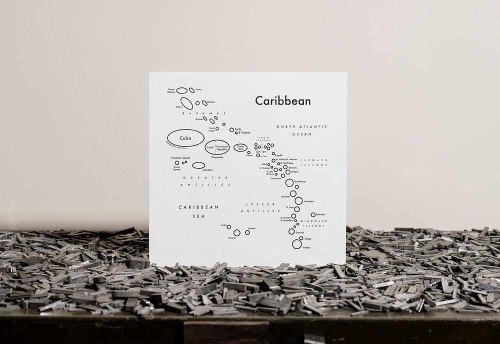 Caribbean Letterpress Print