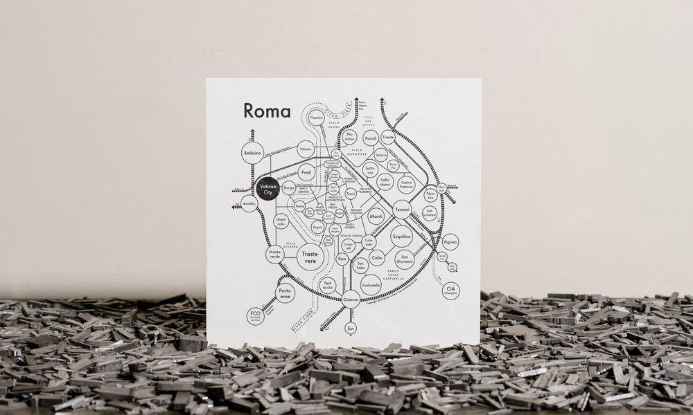 Rome Letterpress Print