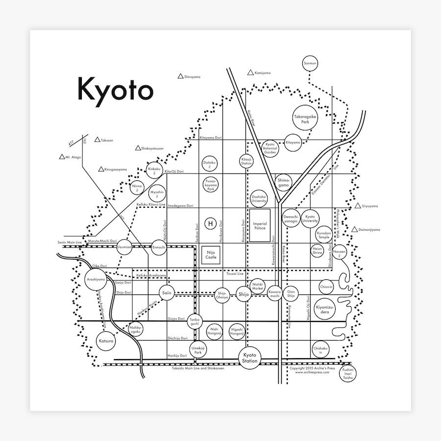 Kyoto Letterpress Print