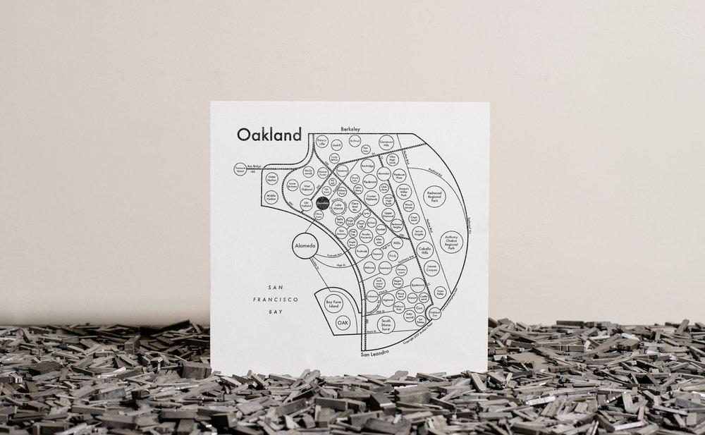 Oakland Letterpress Print