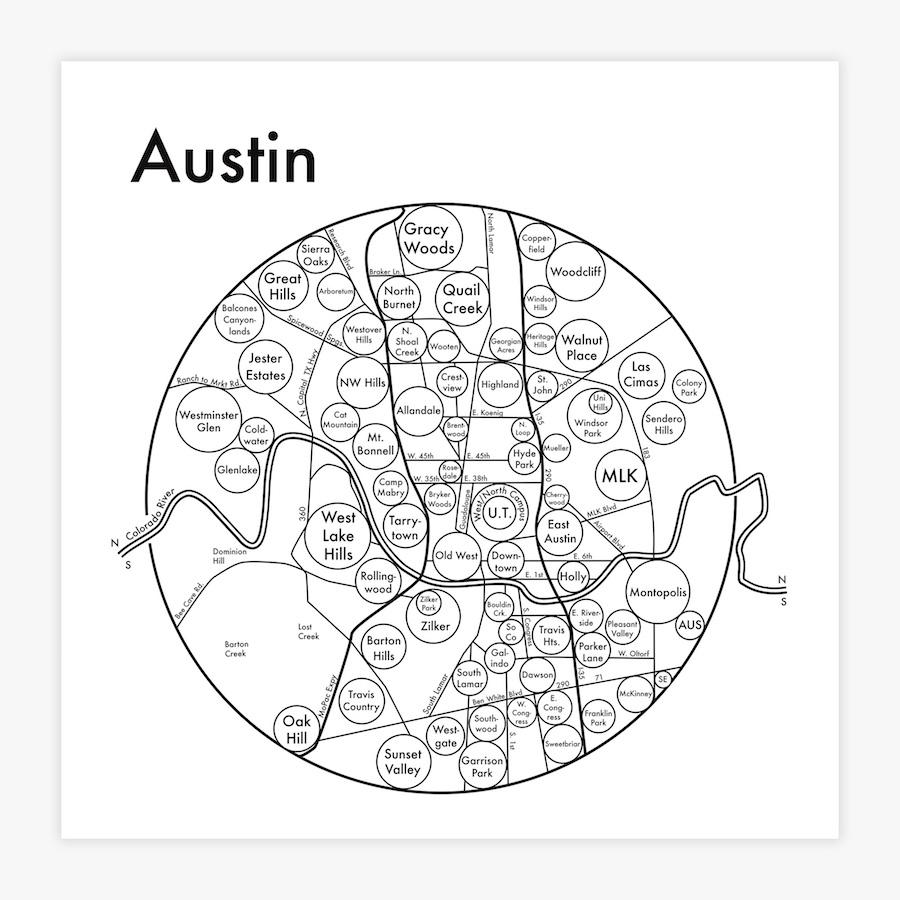 Austin Letterpress Print