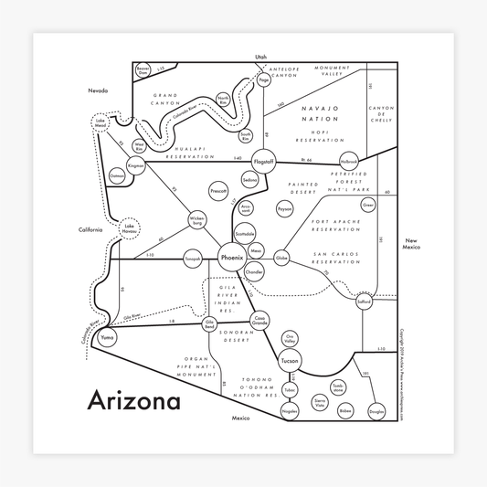 Arizona Letterpress Print