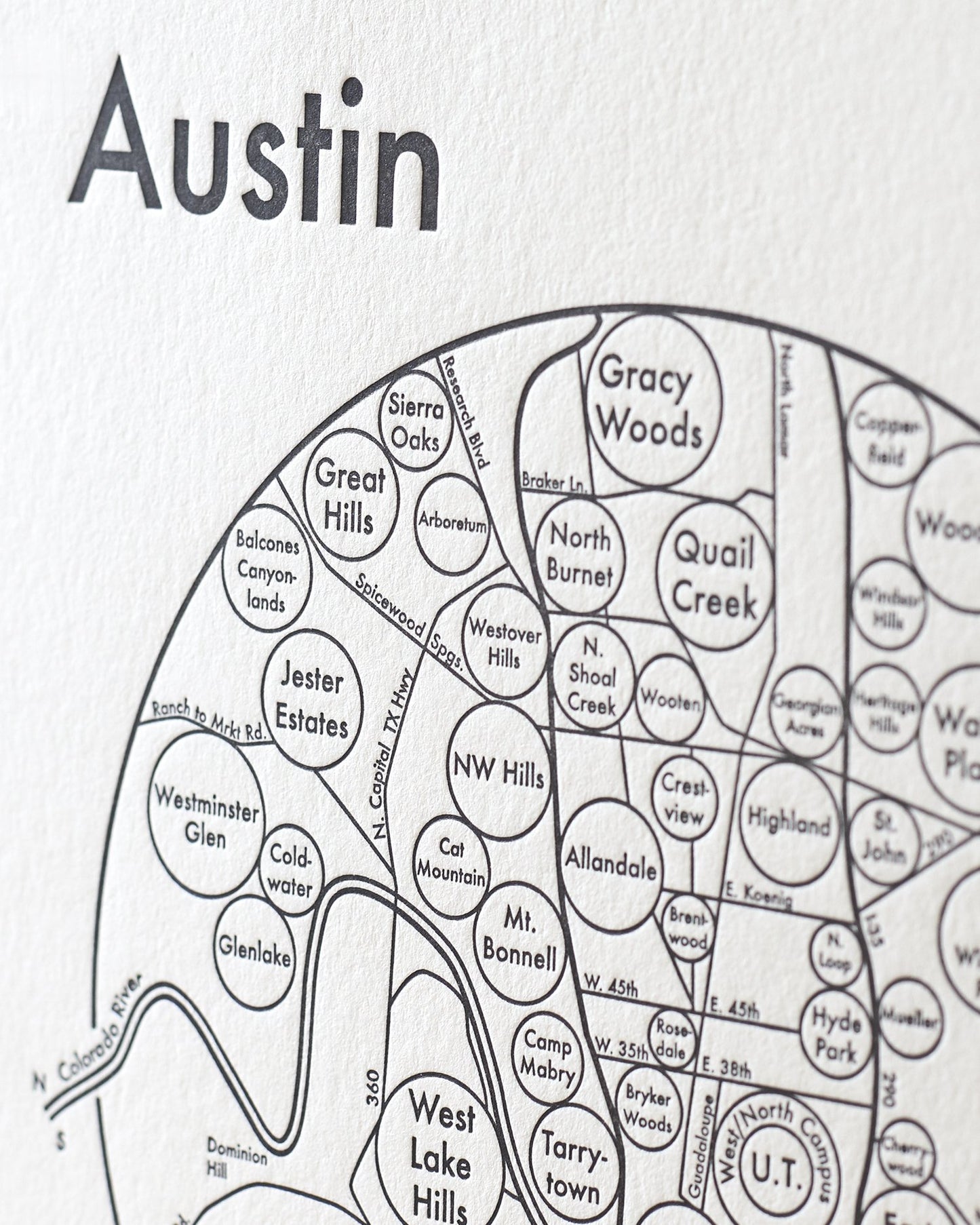 Austin Letterpress Print