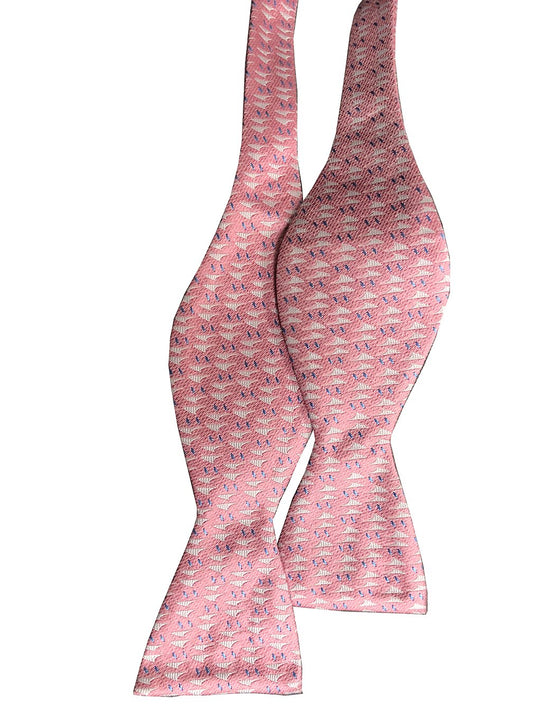 Hawaiian Voyage Salmon Silk Self-tie Bowtie