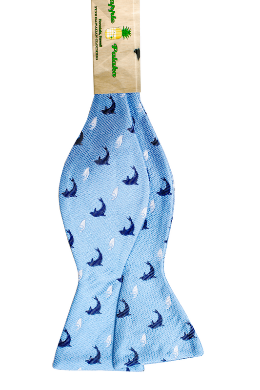 Nai'a Light Blue Self-tie Silk Bowtie