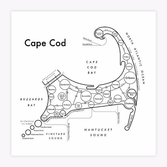 Cape Cod Letterpress Print