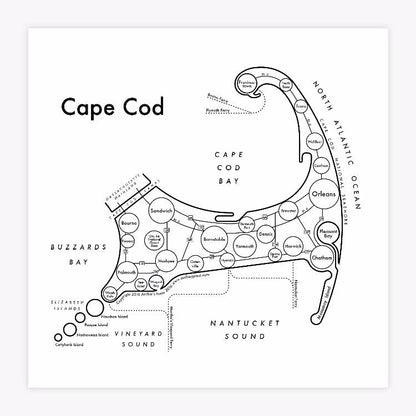 Cape Cod Letterpress Print