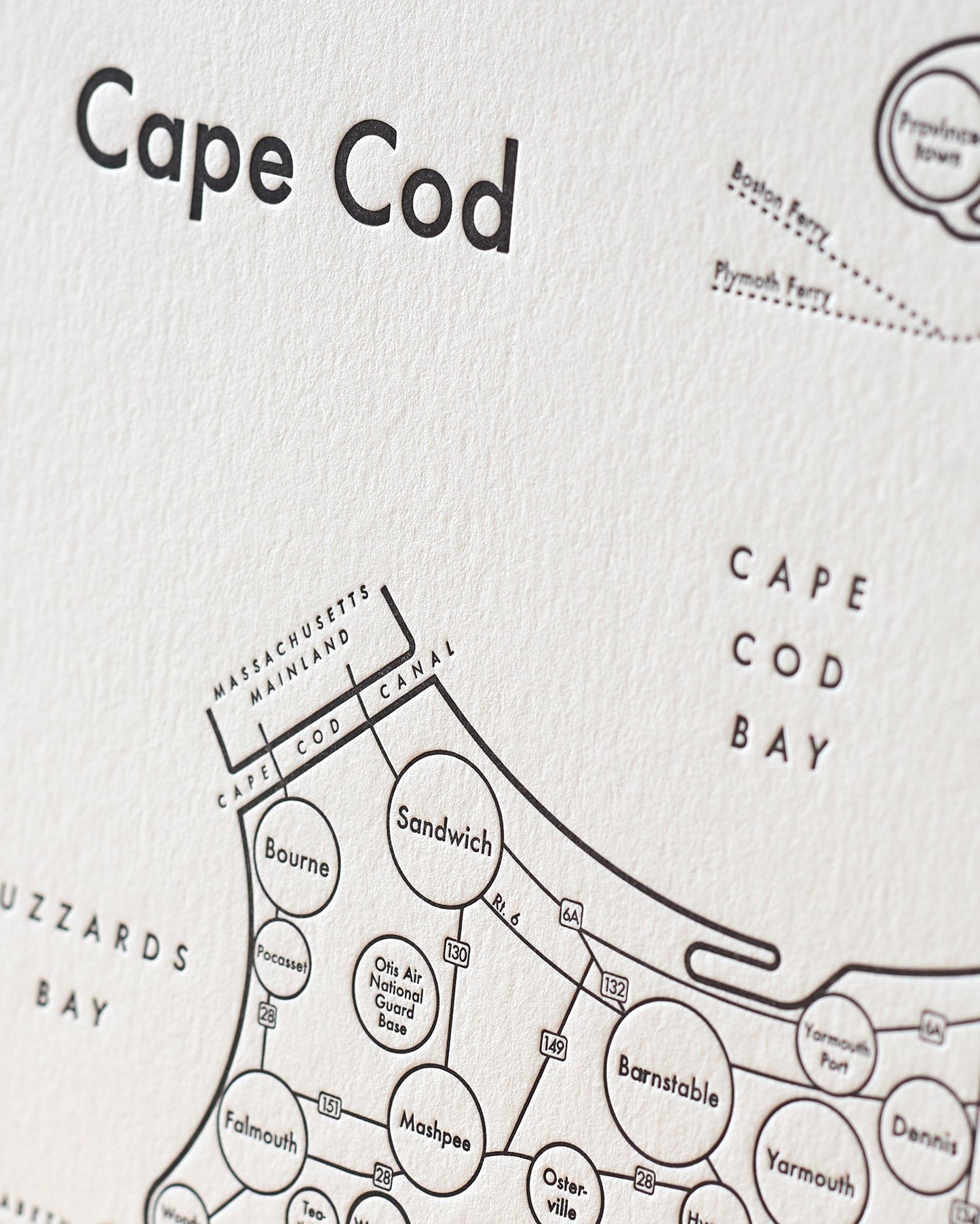 Cape Cod Letterpress Print
