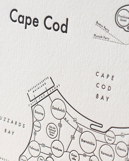 Cape Cod Letterpress Print