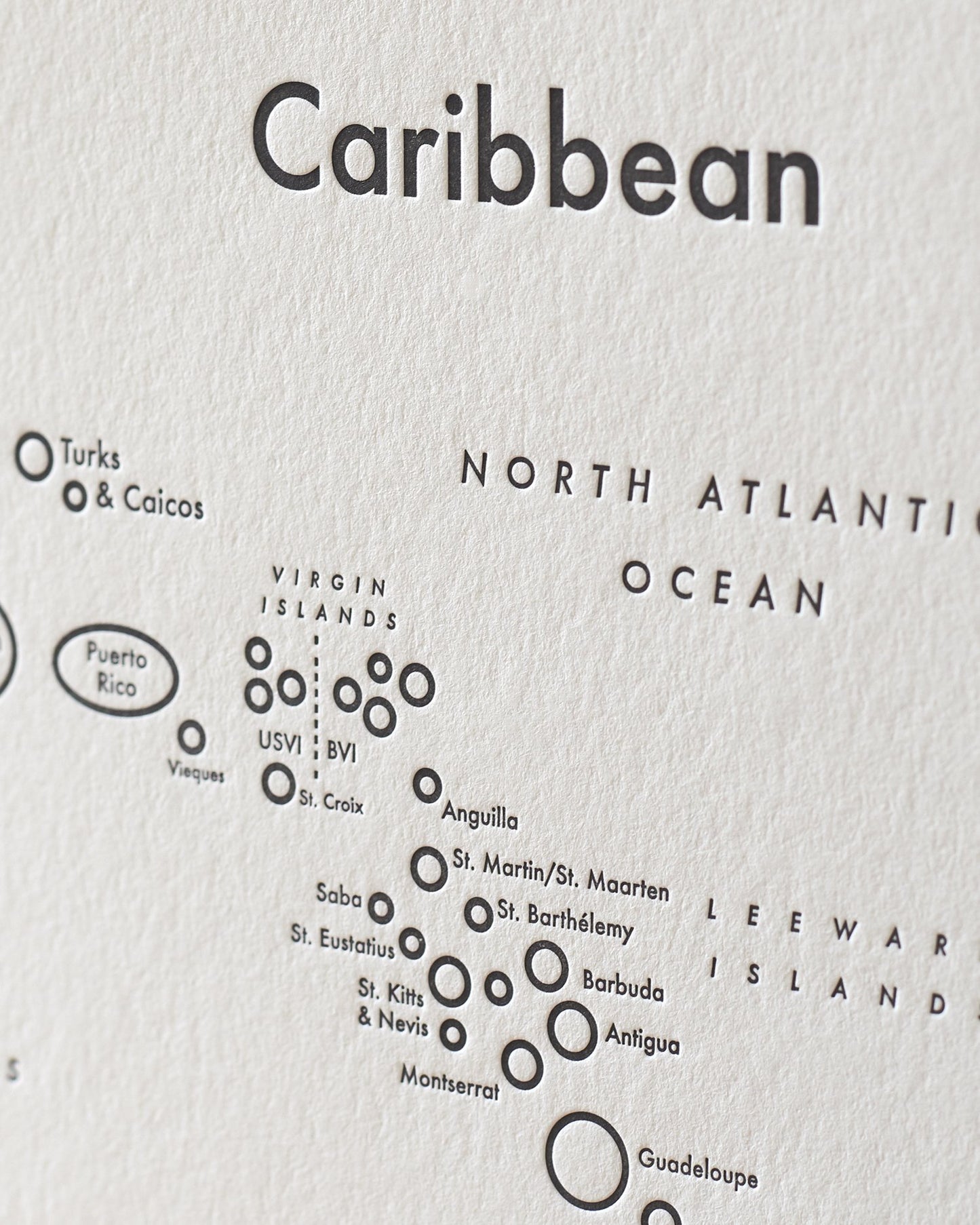 Caribbean Letterpress Print