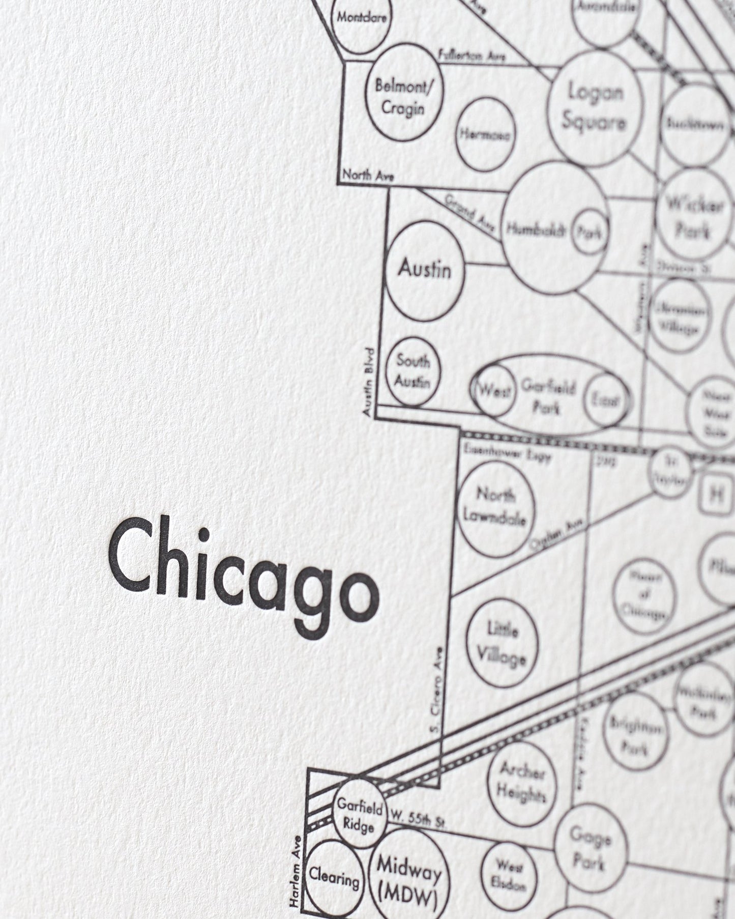Chicago Letterpress Print