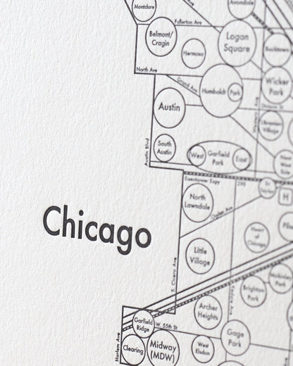 Chicago Letterpress Print