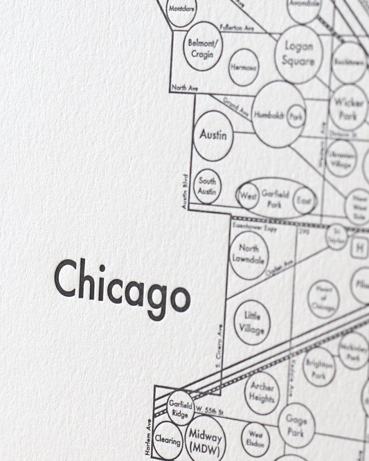 Chicago Letterpress Print