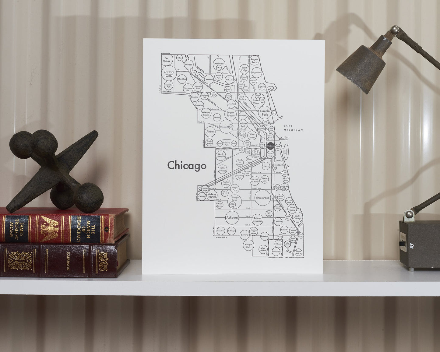 Chicago Letterpress Print