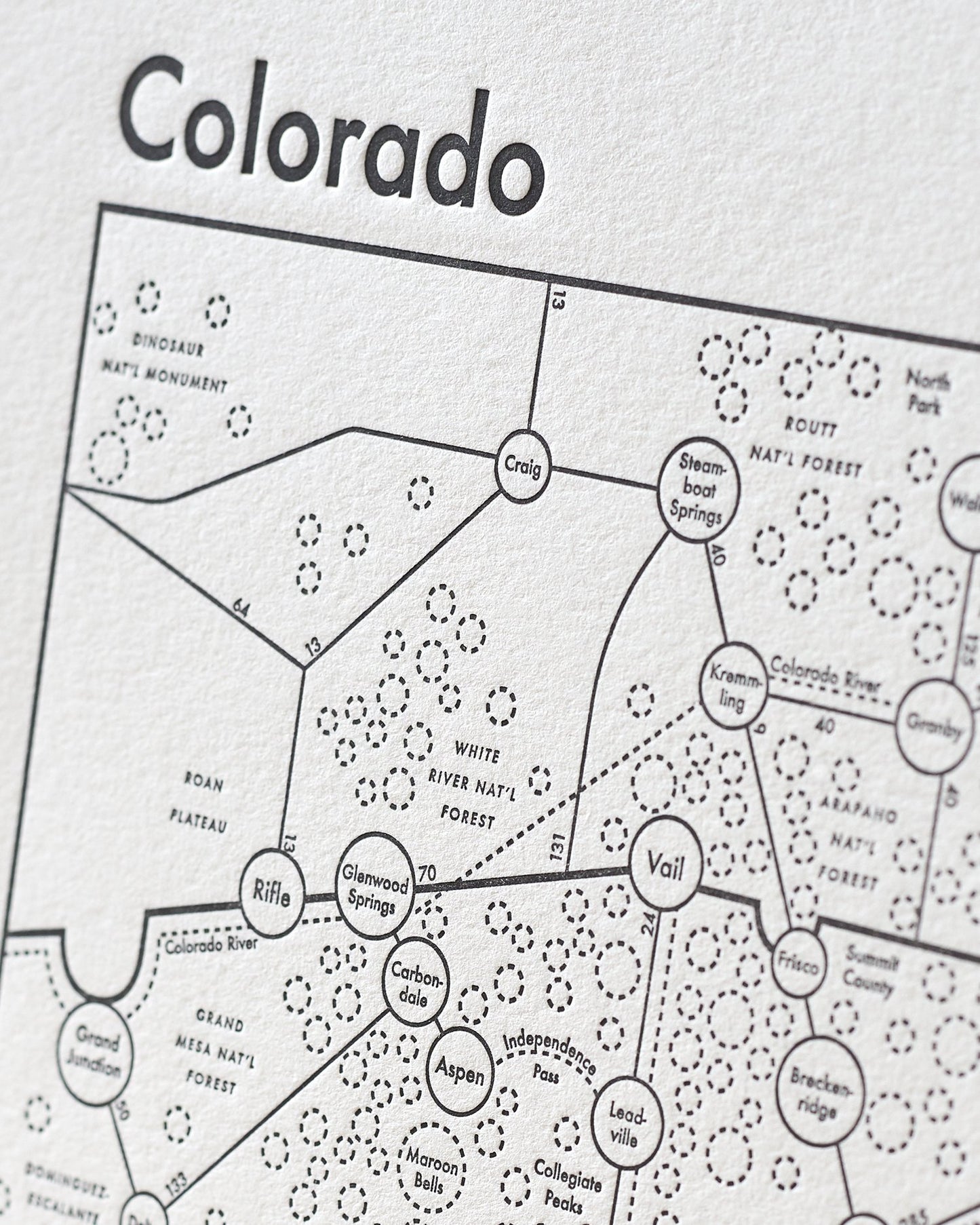 Colorado Letterpress Print