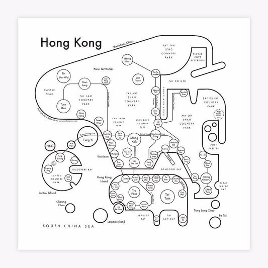 Hong Kong Letterpress Print